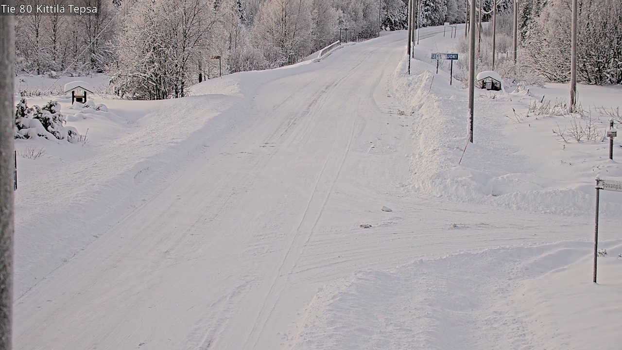 Weather Camera Image Road 80 Kittilä, Tepsa, Kittilä, Lappi