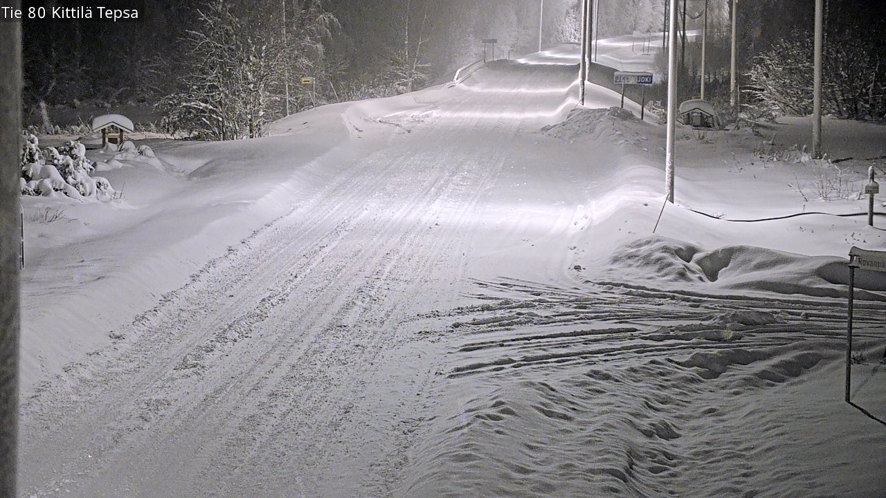 Weather Camera Image Väg 80 Kittilä, Tepsa, Kittilä, Lappi