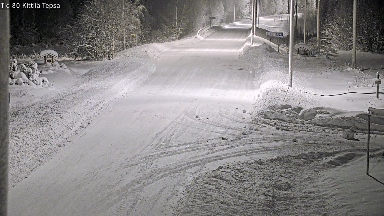 Weather Camera Image Väg 80 Kittilä, Tepsa, Kittilä, Lappi