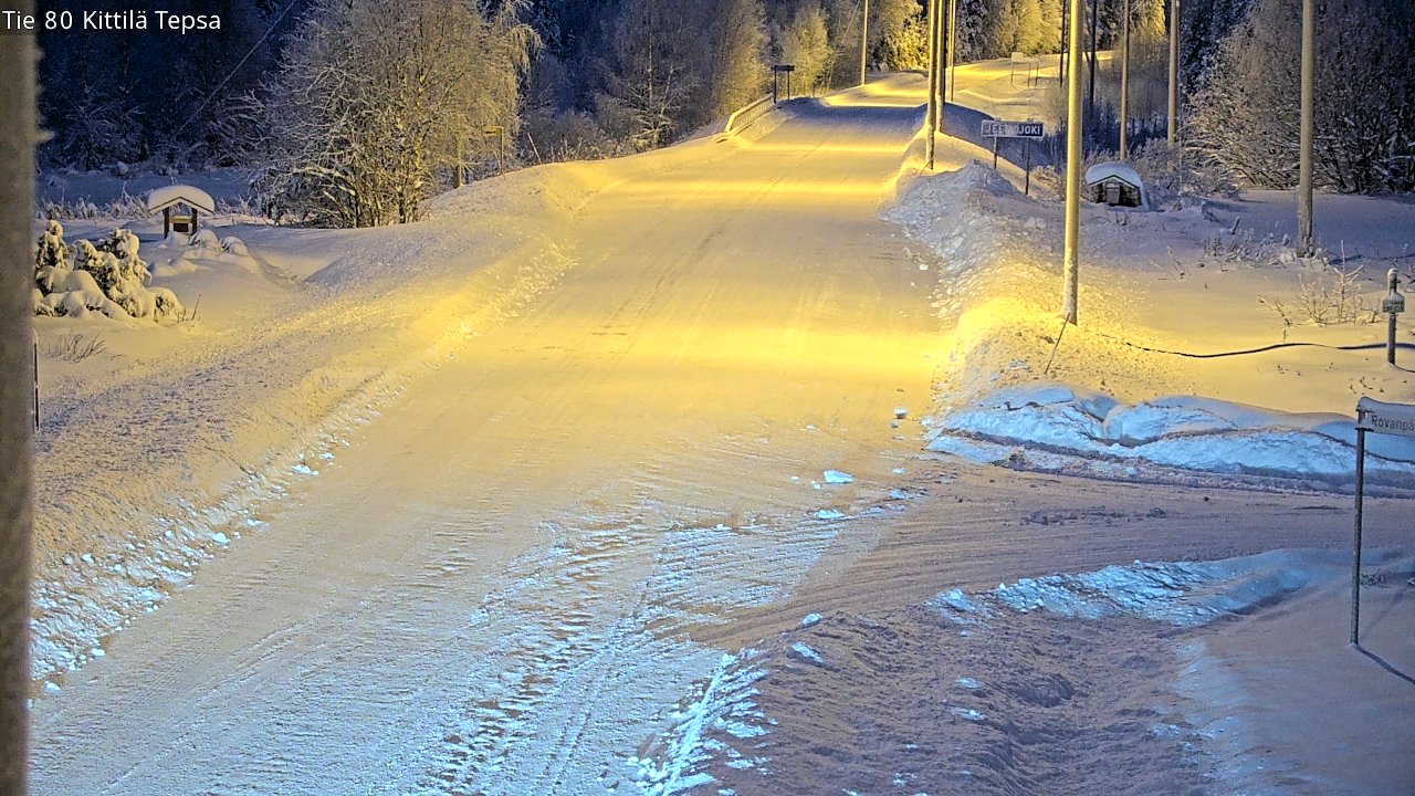 Weather Camera Image Road 80 Kittilä, Tepsa, Kittilä, Lappi