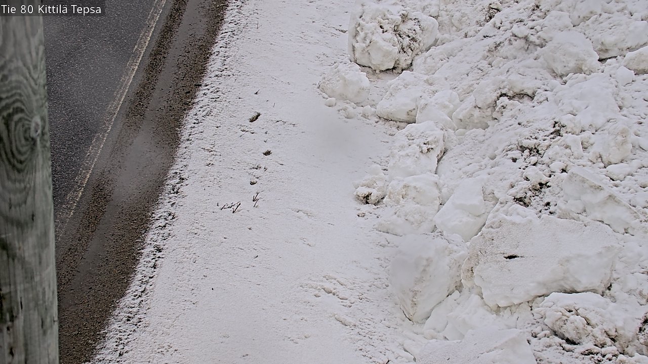 Weather Camera Image Väg 80 Kittilä, Tepsa, Kittilä, Lappi