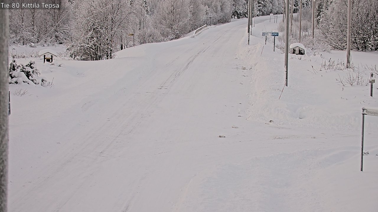 Weather Camera Image Road 80 Kittilä, Tepsa, Kittilä, Lappi