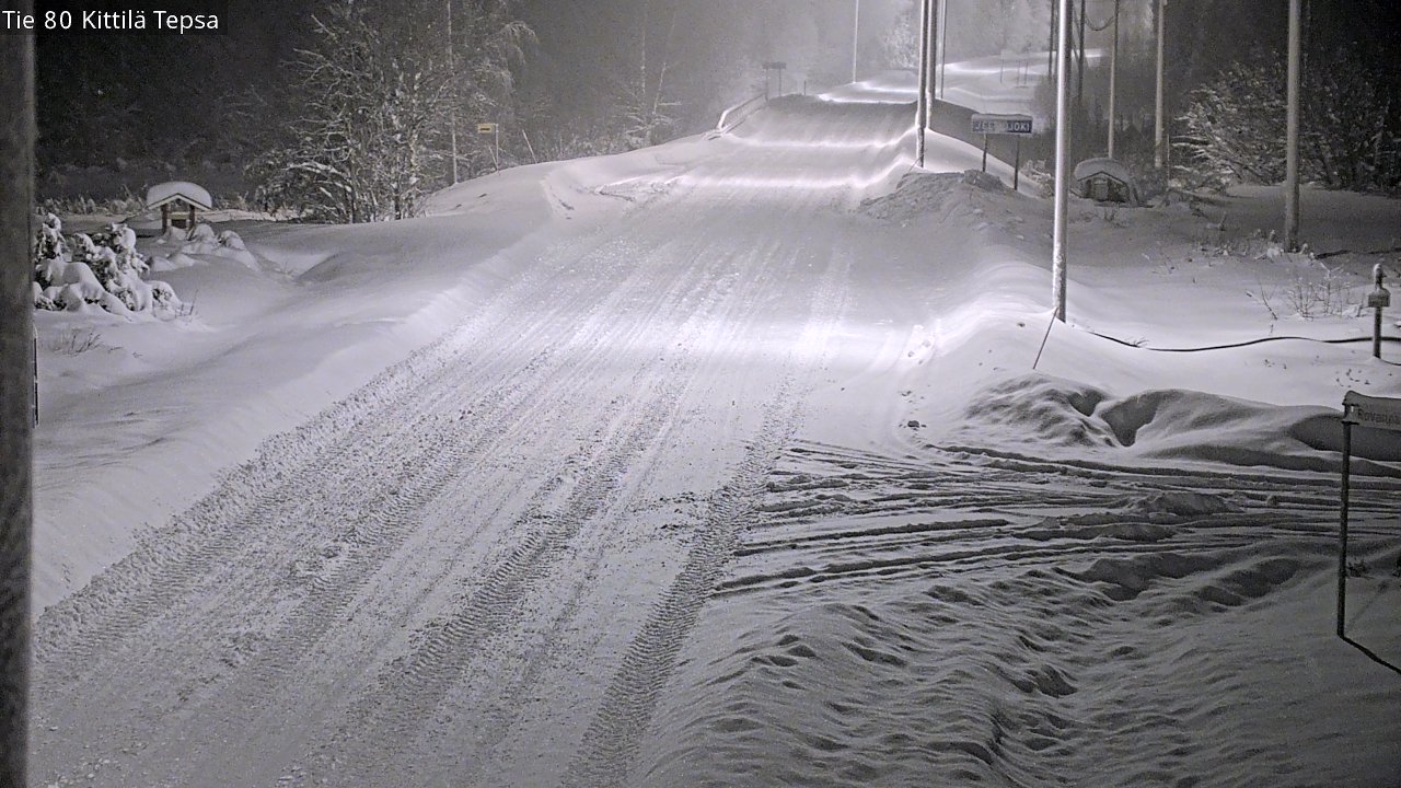 Weather Camera Image Väg 80 Kittilä, Tepsa, Kittilä, Lappi
