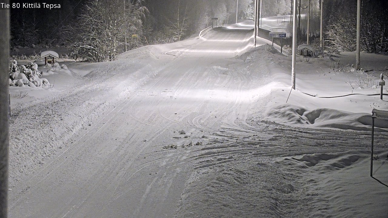 Weather Camera Image Väg 80 Kittilä, Tepsa, Kittilä, Lappi