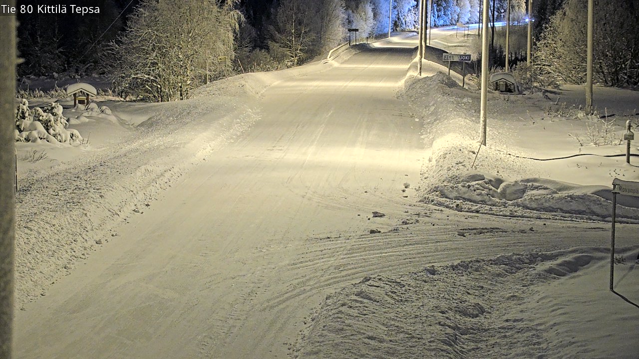 Weather Camera Image Road 80 Kittilä, Tepsa, Kittilä, Lappi