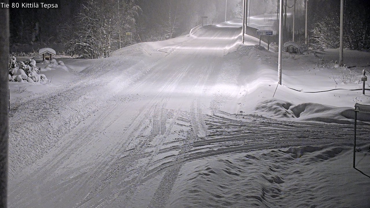 Weather Camera Image Väg 80 Kittilä, Tepsa, Kittilä, Lappi