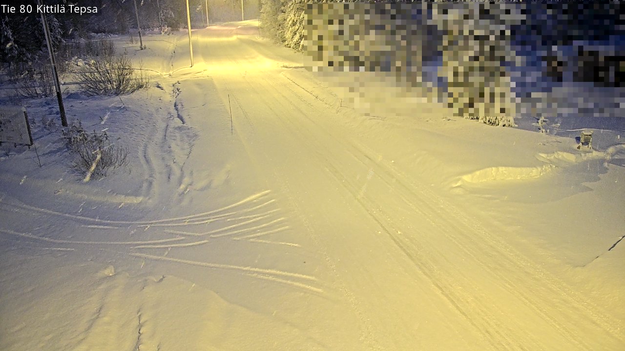 Weather Camera Image Väg 80 Kittilä, Tepsa, Kittilä, Lappi