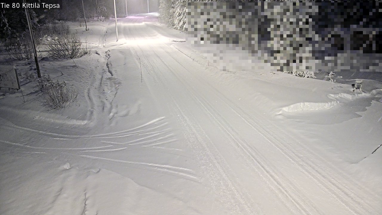 Weather Camera Image Väg 80 Kittilä, Tepsa, Kittilä, Lappi
