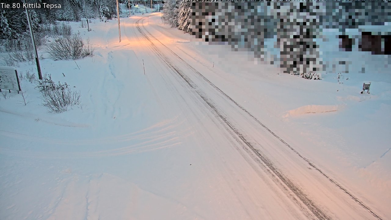 Weather Camera Image Väg 80 Kittilä, Tepsa, Kittilä, Lappi