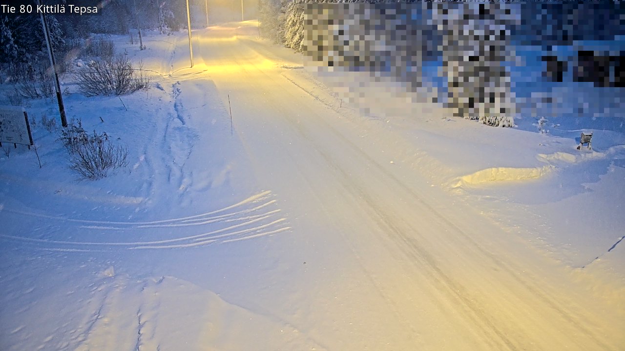Weather Camera Image Väg 80 Kittilä, Tepsa, Kittilä, Lappi