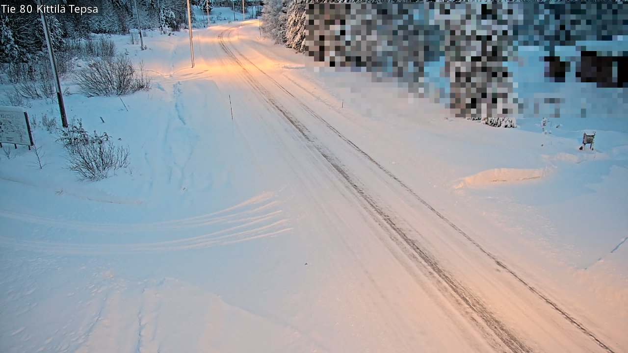 Weather Camera Image Väg 80 Kittilä, Tepsa, Kittilä, Lappi