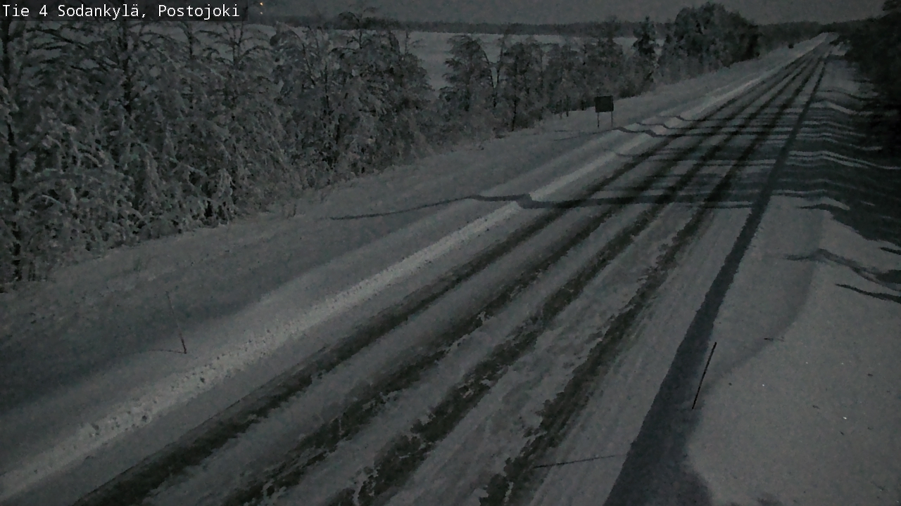 Weather Camera Image Väg 4 Sodankylä, Postojoki, Sodankylä, Lappi