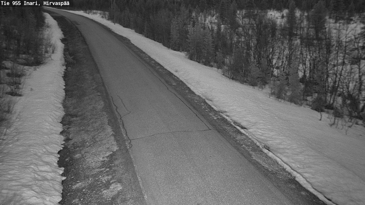 Weather Camera Image Road 955 Inari, Hirvaspää, Inari, Lappi