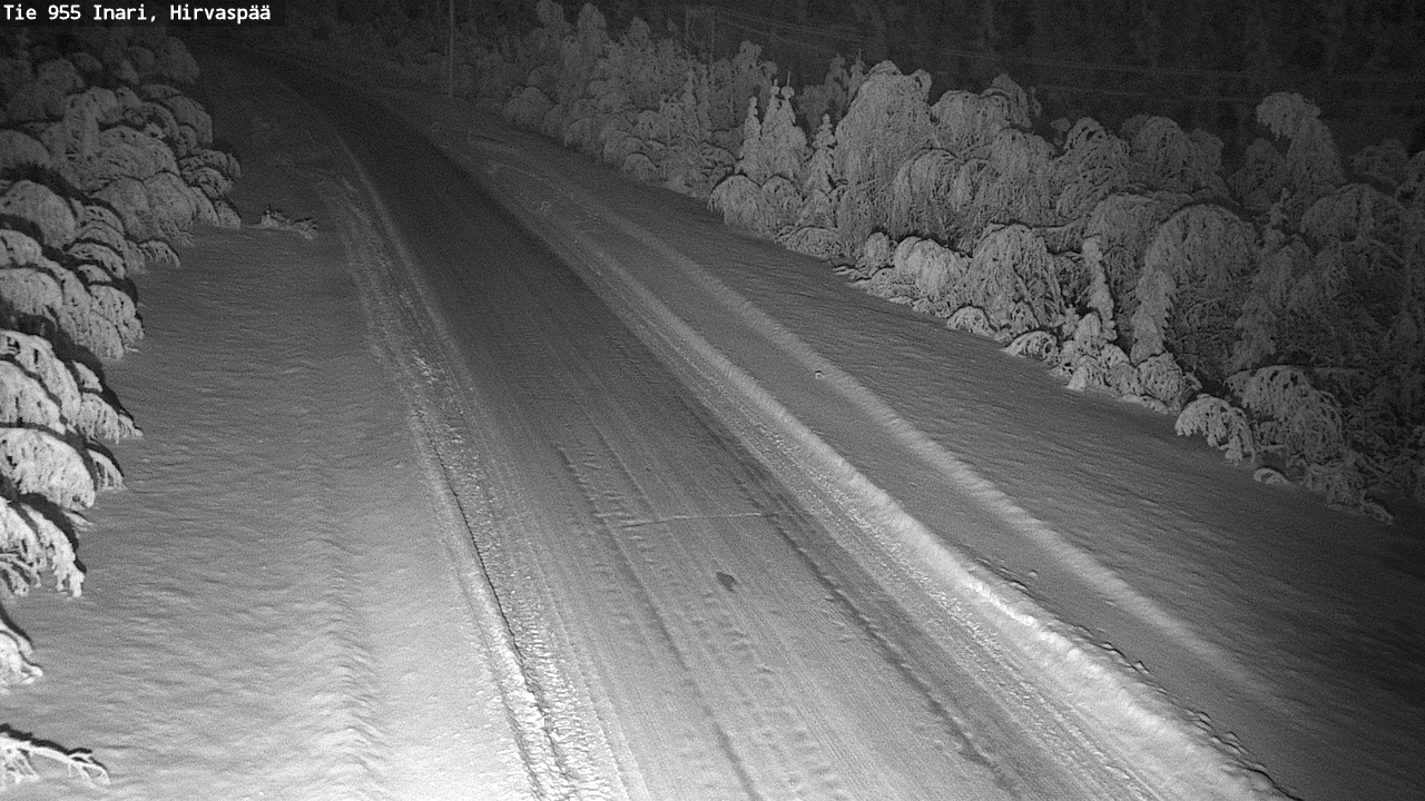 Weather Camera Image Road 955 Inari, Hirvaspää, Inari, Lappi