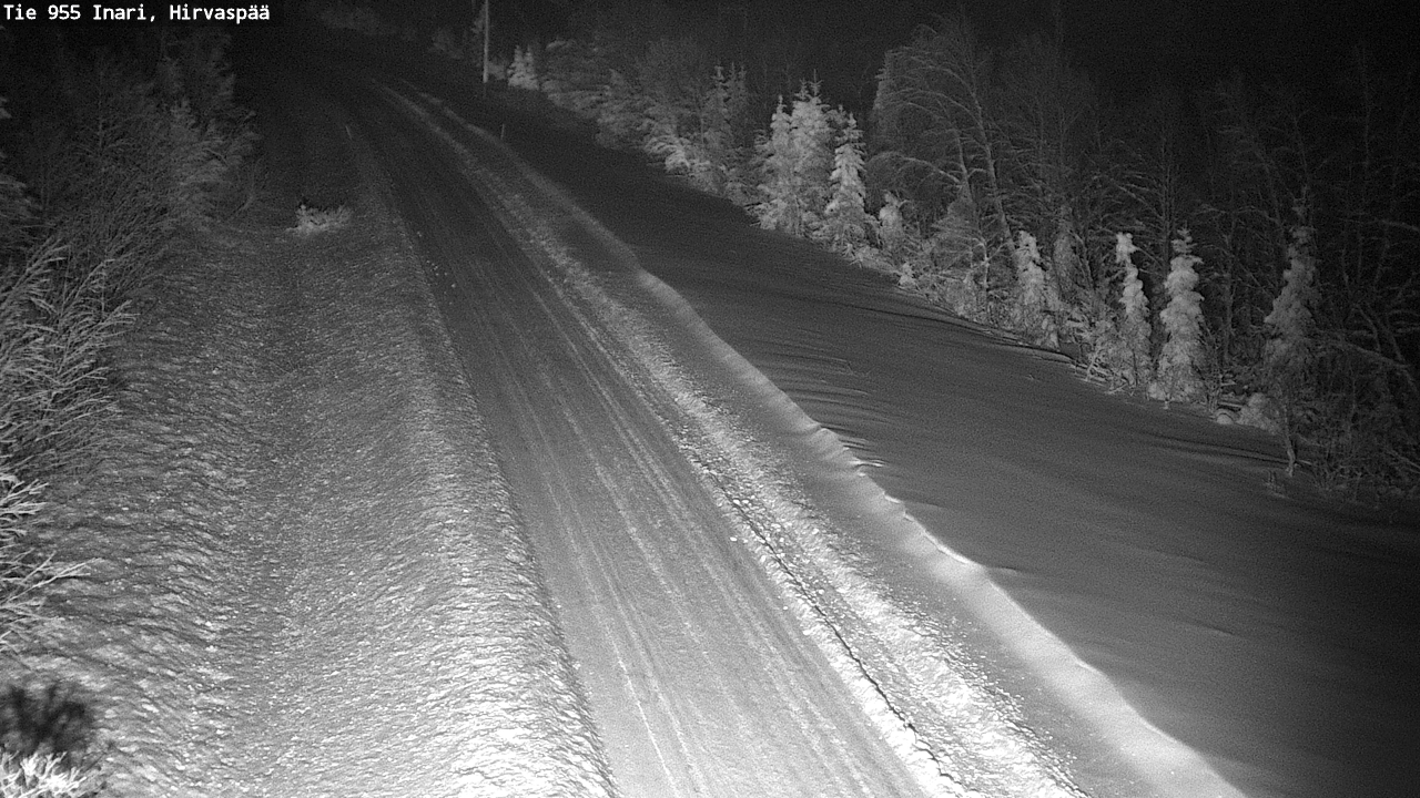 Weather Camera Image Road 955 Inari, Hirvaspää, Inari, Lappi