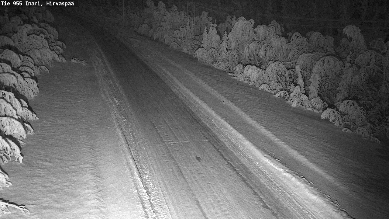 Weather Camera Image Road 955 Inari, Hirvaspää, Inari, Lappi