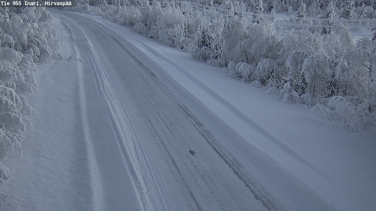 Kelikamerat Kuva Tie 955 Inari, Hirvaspää, Inari, Lappi