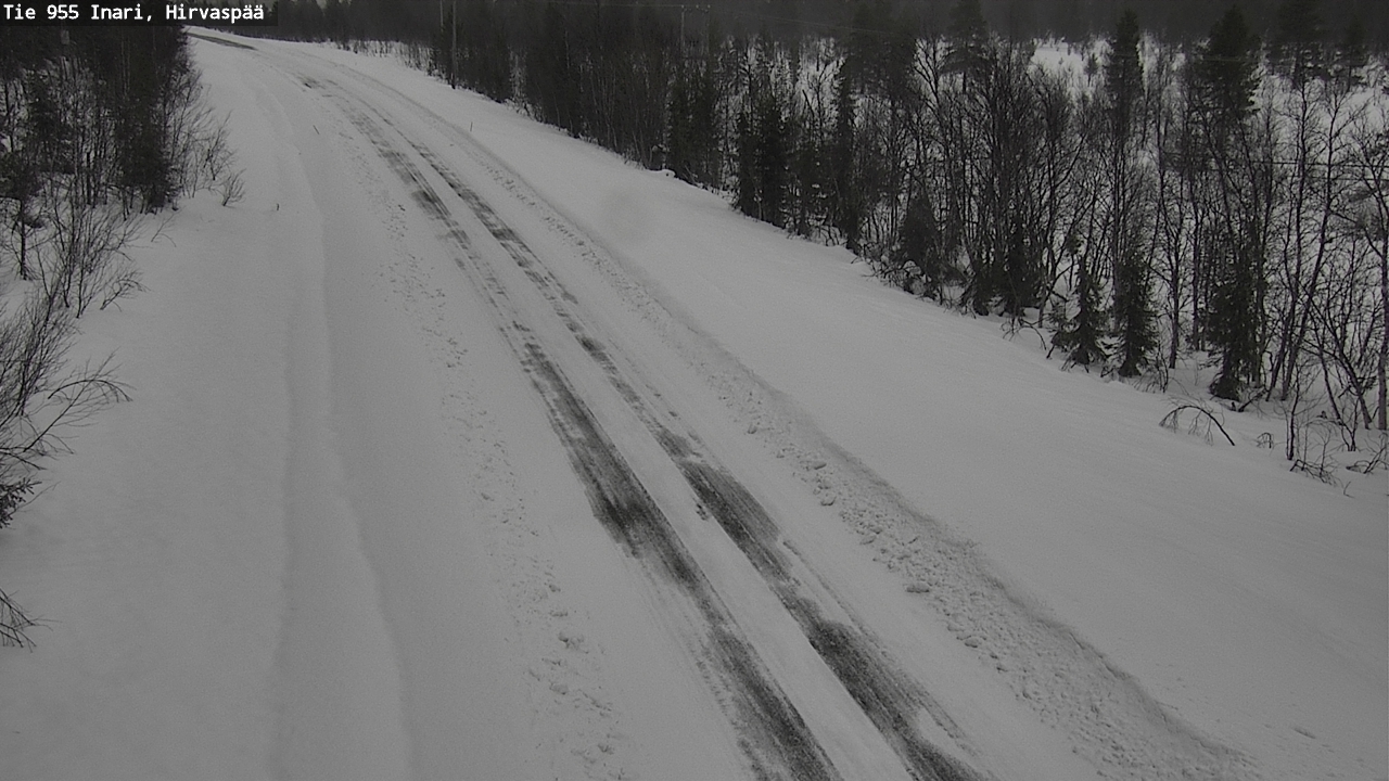 Weather Camera Image Road 955 Inari, Hirvaspää, Inari, Lappi