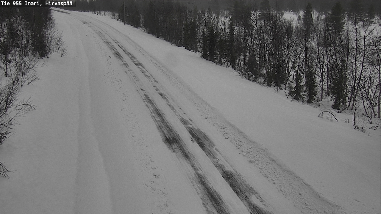 Weather Camera Image Road 955 Inari, Hirvaspää, Inari, Lappi