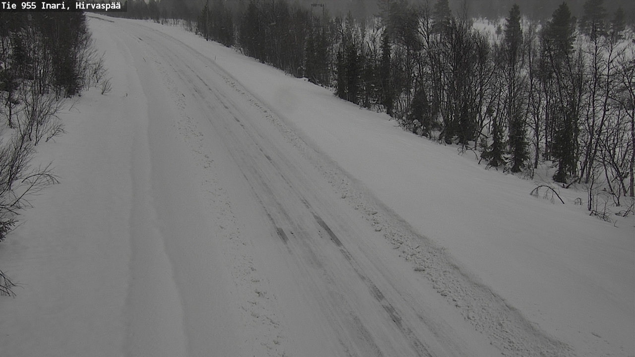 Weather Camera Image Road 955 Inari, Hirvaspää, Inari, Lappi