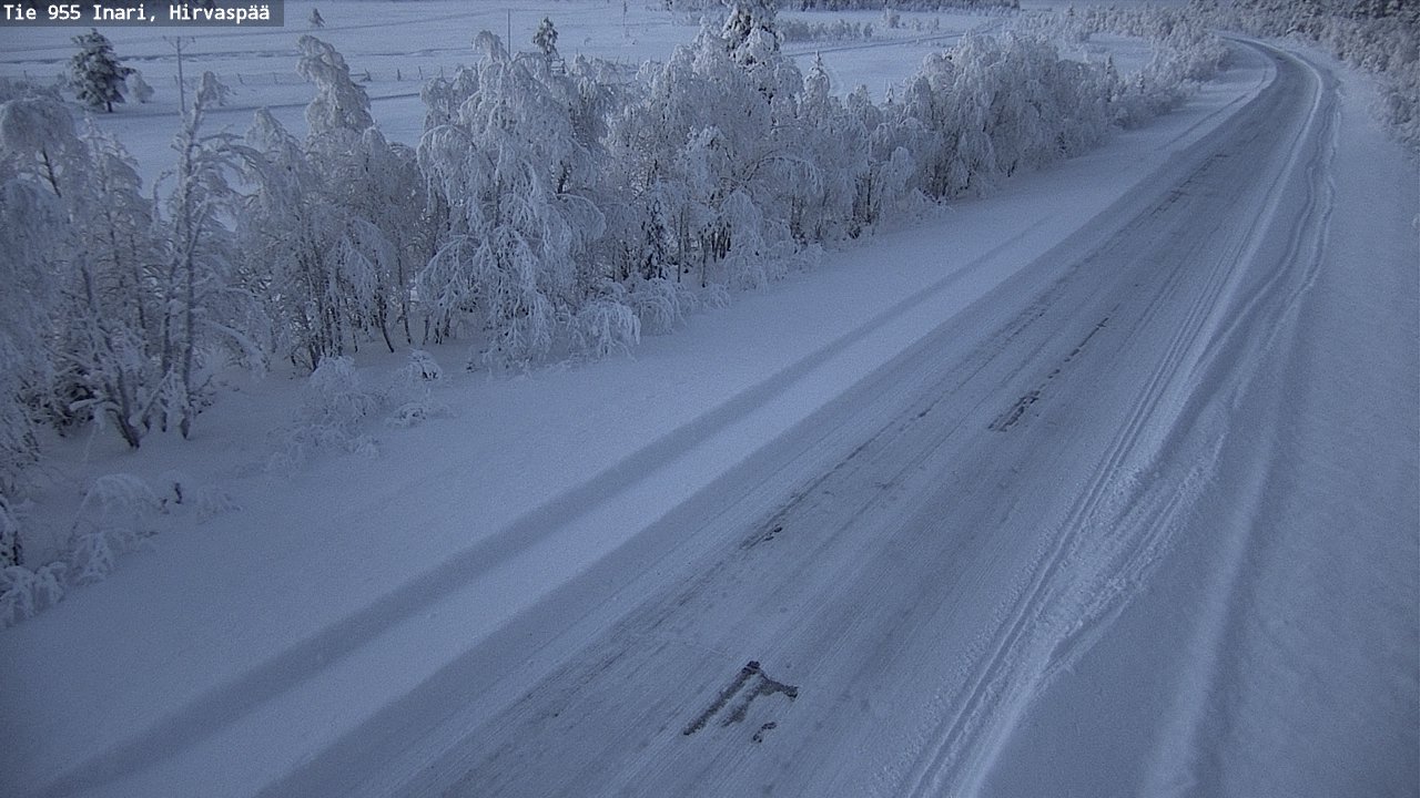 Kelikamerat Kuva Tie 955 Inari, Hirvaspää, Inari, Lappi