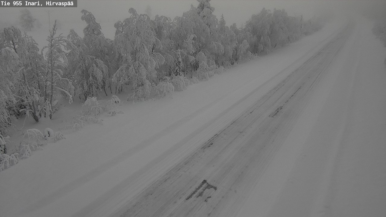 Kelikamerat Kuva Tie 955 Inari, Hirvaspää, Inari, Lappi