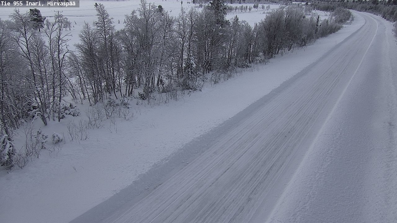 Weather Camera Image Väg 955 Enare, Hirvaspää, Inari, Lappi