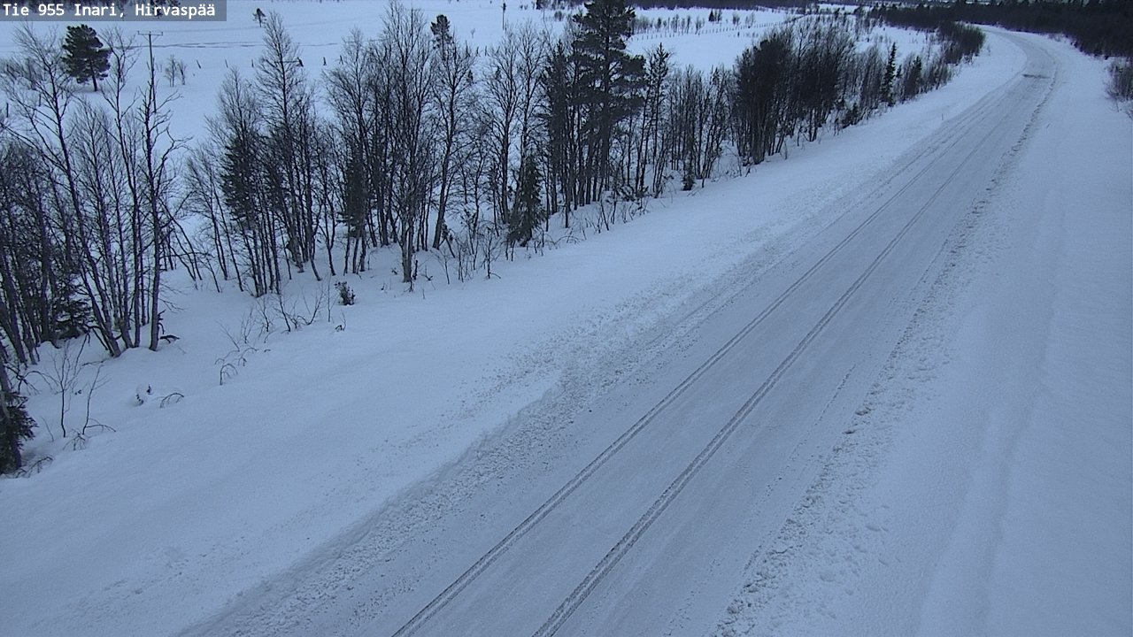 Kelikamerat Kuva Tie 955 Inari, Hirvaspää, Inari, Lappi