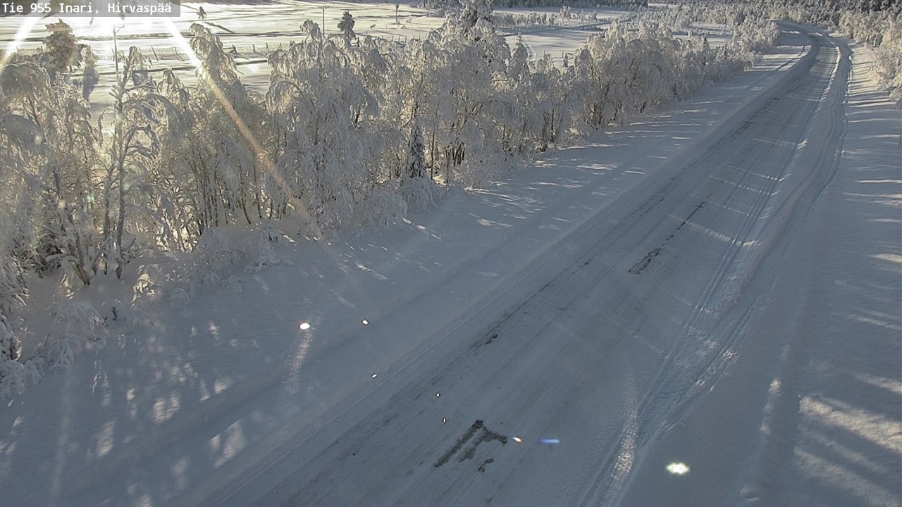 Weather Camera Image Väg 955 Enare, Hirvaspää, Inari, Lappi
