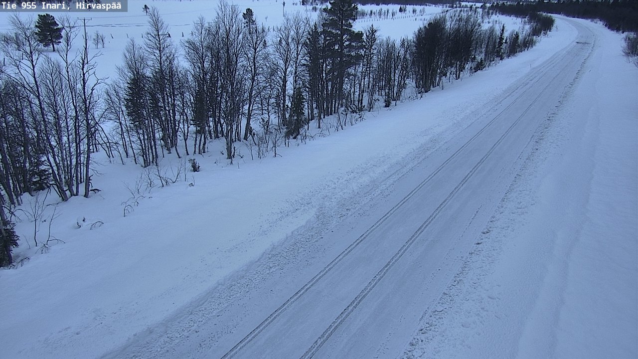 Kelikamerat Kuva Tie 955 Inari, Hirvaspää, Inari, Lappi