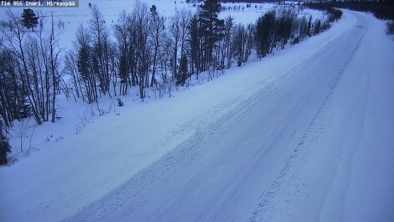 Kelikamerat Kuva Tie 955 Inari, Hirvaspää, Inari, Lappi