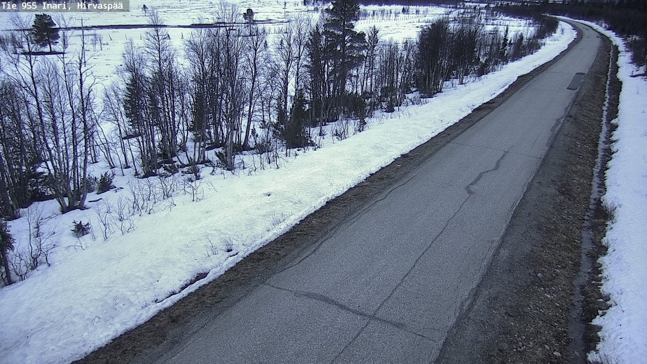Weather Camera Image Road 955 Inari, Hirvaspää, Inari, Lappi