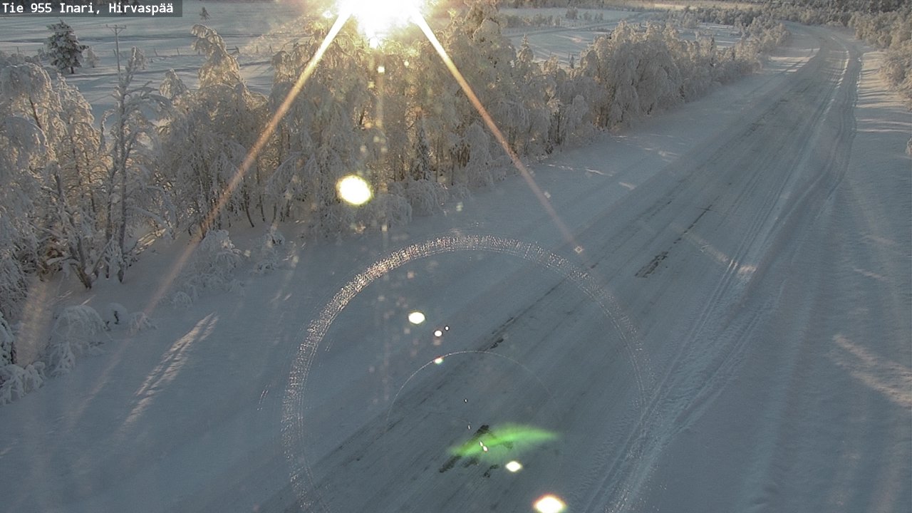 Weather Camera Image Väg 955 Enare, Hirvaspää, Inari, Lappi