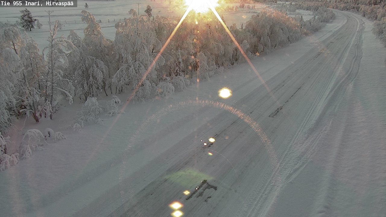 Weather Camera Image Väg 955 Enare, Hirvaspää, Inari, Lappi