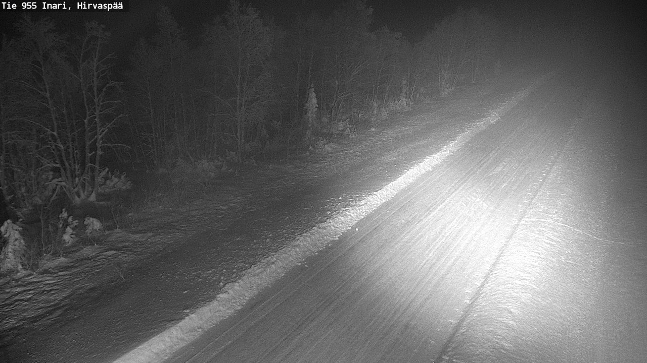 Weather Camera Image Road 955 Inari, Hirvaspää, Inari, Lappi