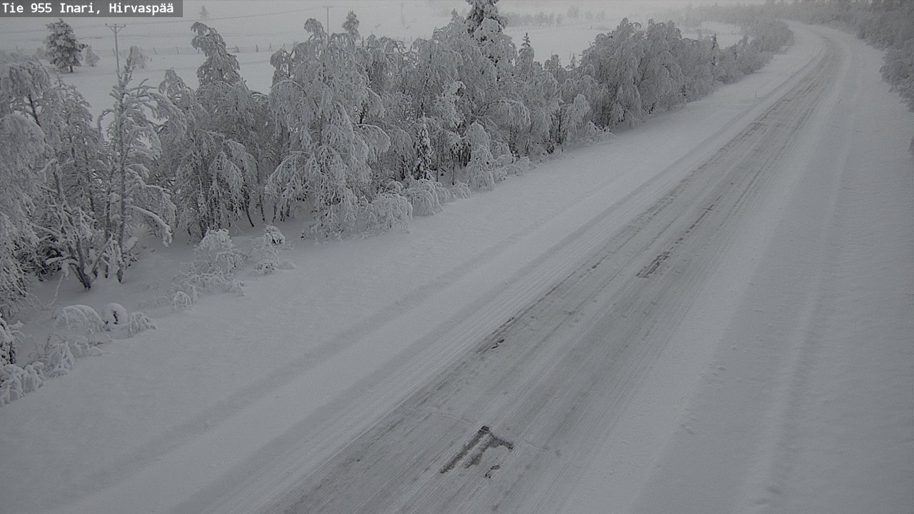 Kelikamerat Kuva Tie 955 Inari, Hirvaspää, Inari, Lappi