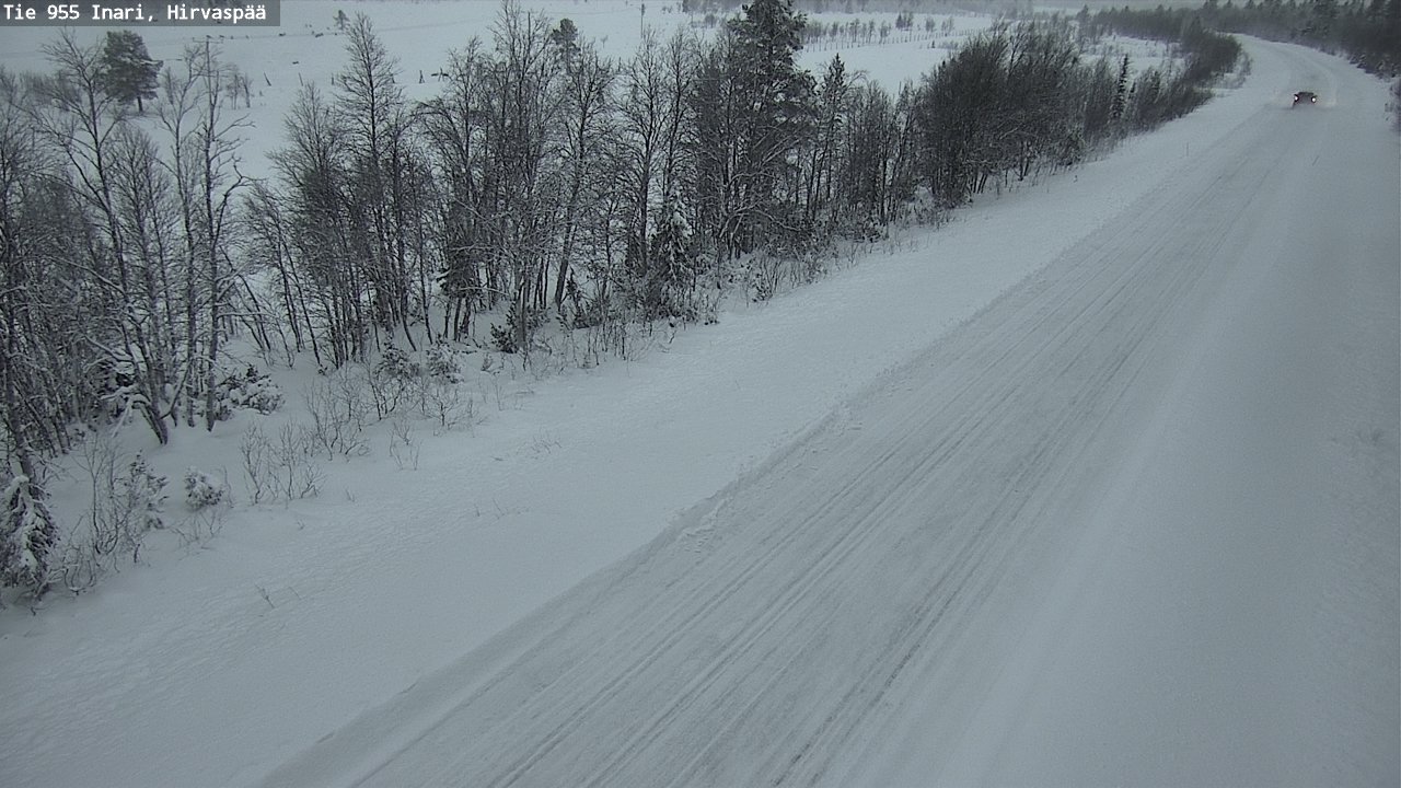 Kelikamerat Kuva Tie 955 Inari, Hirvaspää, Inari, Lappi