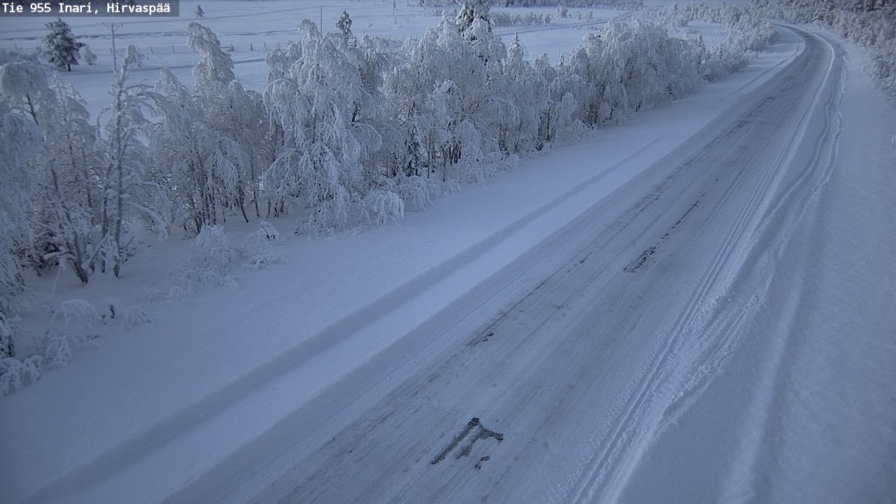Kelikamerat Kuva Tie 955 Inari, Hirvaspää, Inari, Lappi