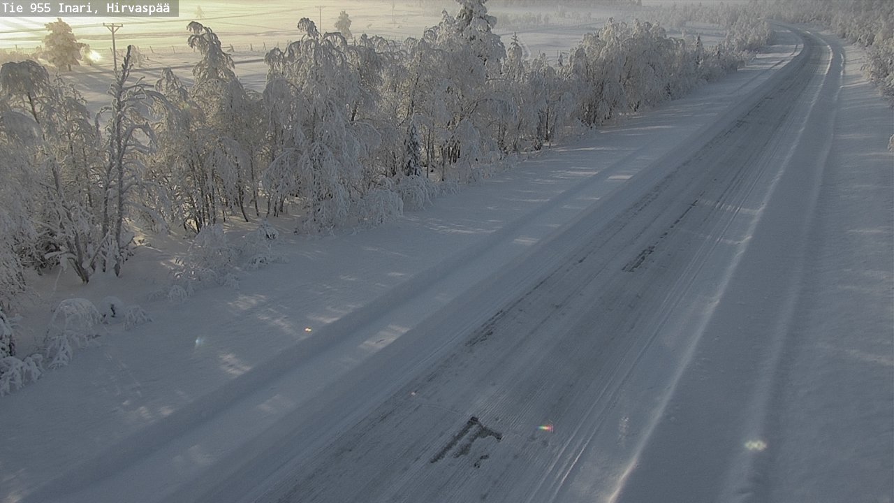 Kelikamerat Kuva Tie 955 Inari, Hirvaspää, Inari, Lappi