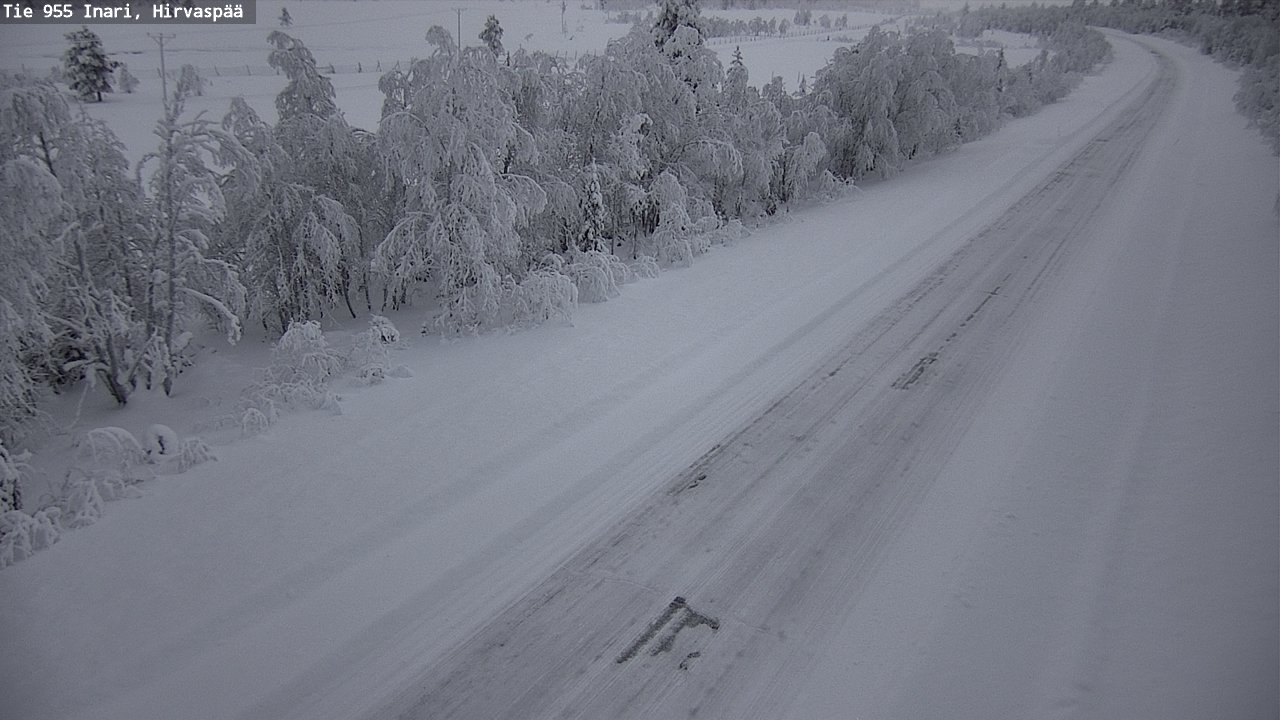 Kelikamerat Kuva Tie 955 Inari, Hirvaspää, Inari, Lappi