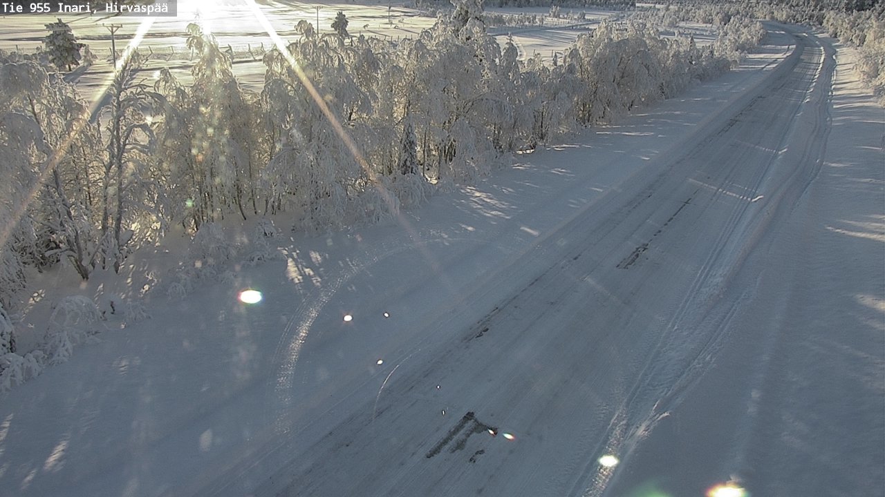 Weather Camera Image Väg 955 Enare, Hirvaspää, Inari, Lappi