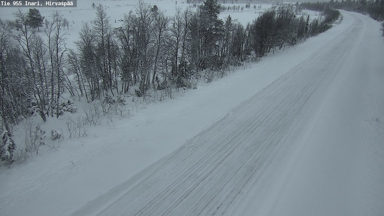 Kelikamerat Kuva Tie 955 Inari, Hirvaspää, Inari, Lappi