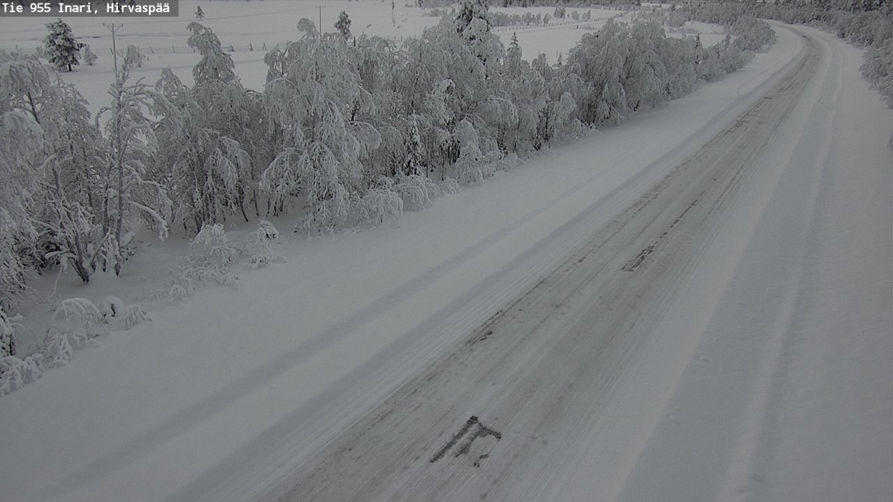 Kelikamerat Kuva Tie 955 Inari, Hirvaspää, Inari, Lappi