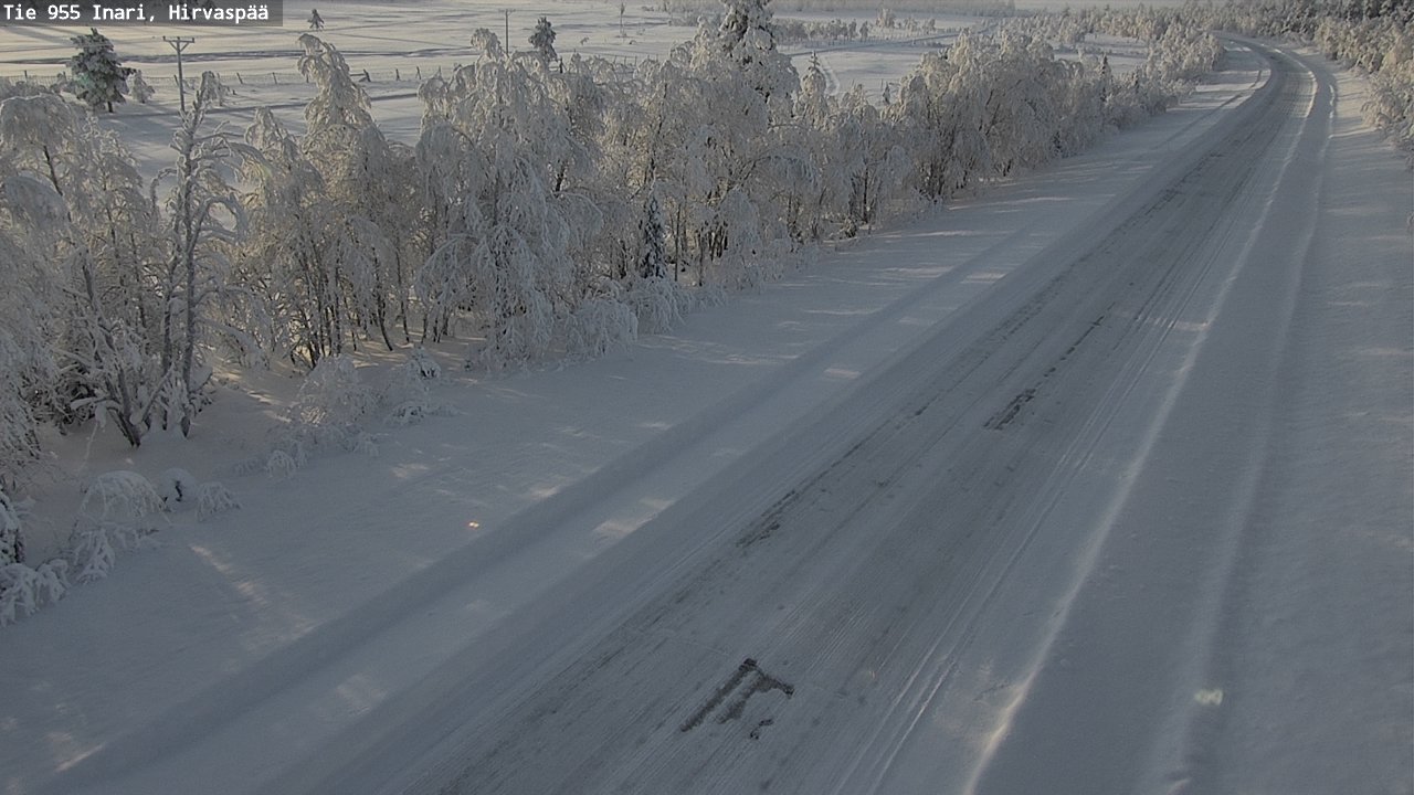 Kelikamerat Kuva Tie 955 Inari, Hirvaspää, Inari, Lappi
