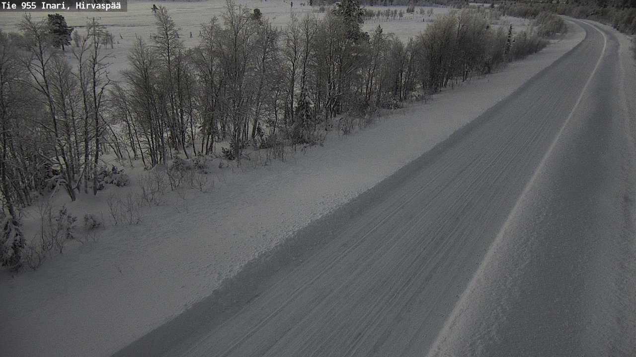 Weather Camera Image Road 955 Inari, Hirvaspää, Inari, Lappi