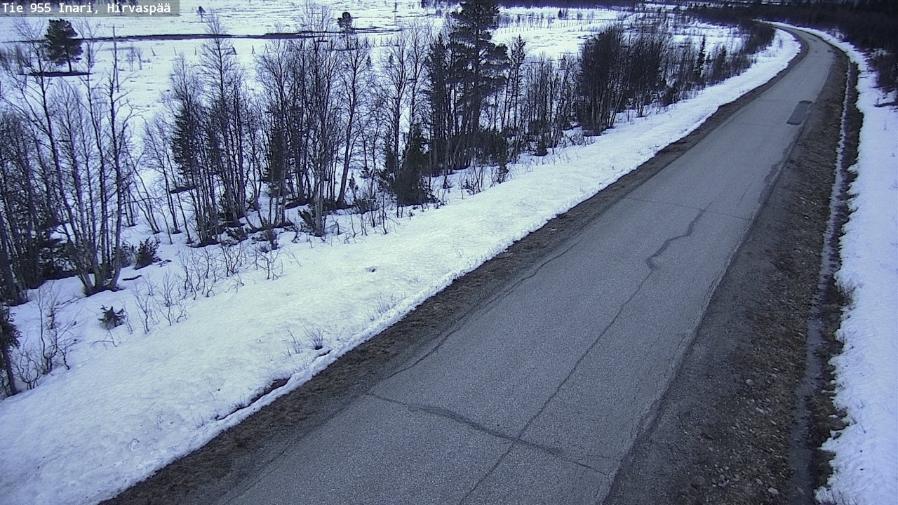 Weather Camera Image Road 955 Inari, Hirvaspää, Inari, Lappi