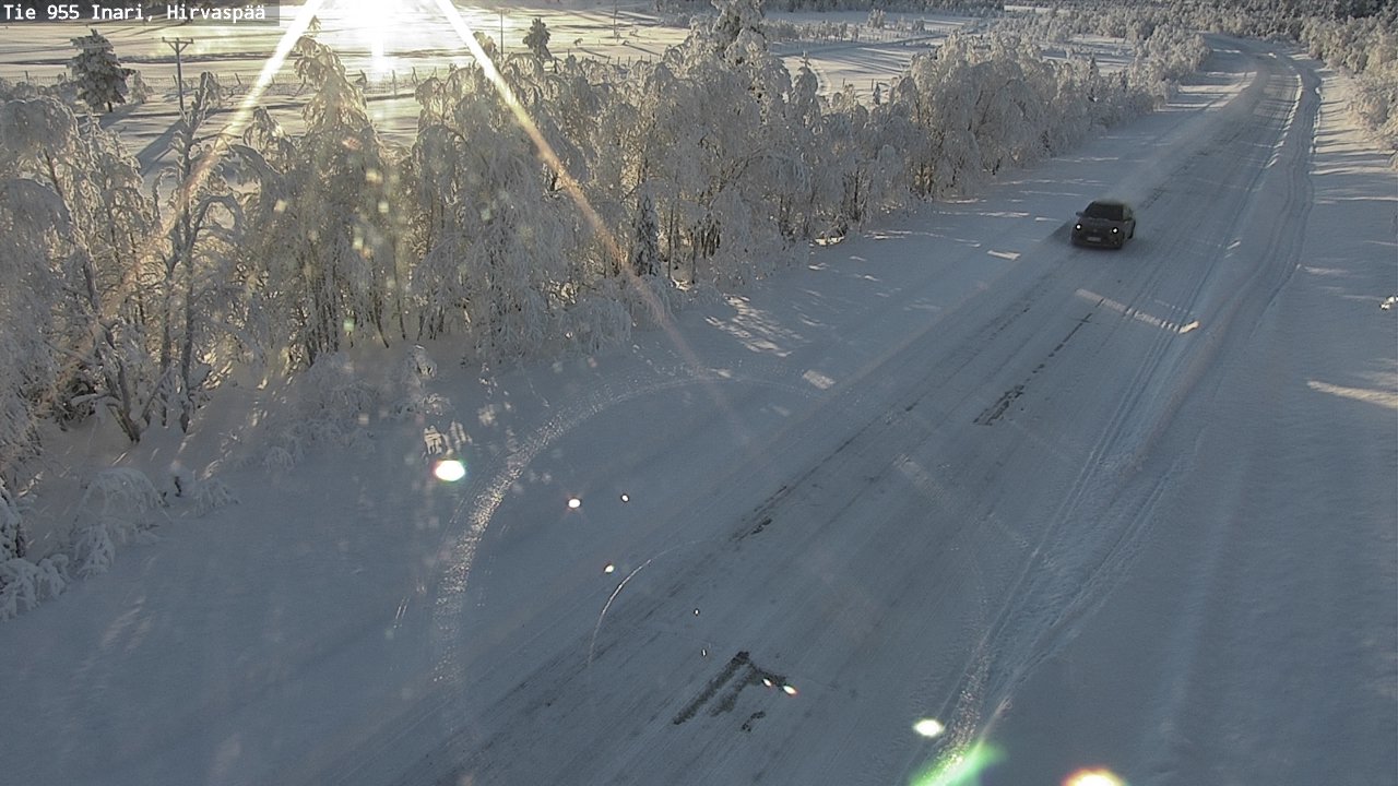 Weather Camera Image Väg 955 Enare, Hirvaspää, Inari, Lappi