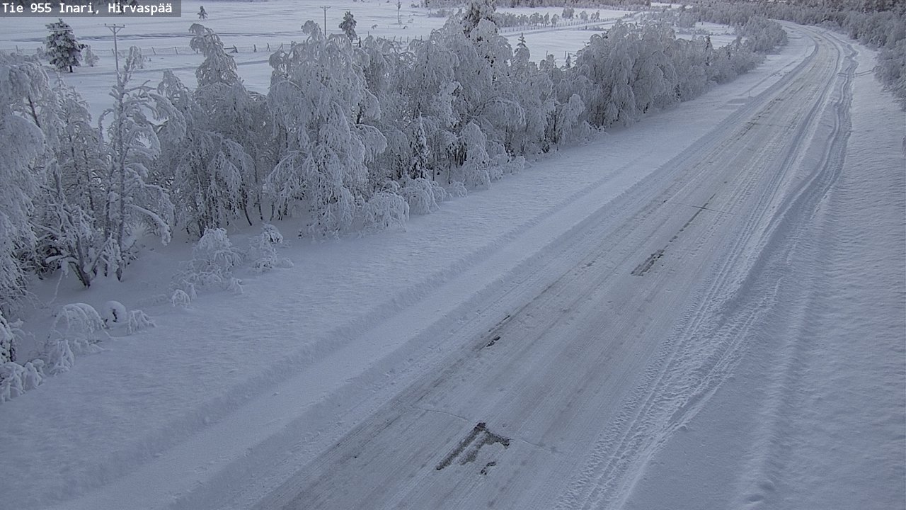 Weather Camera Image Väg 955 Enare, Hirvaspää, Inari, Lappi