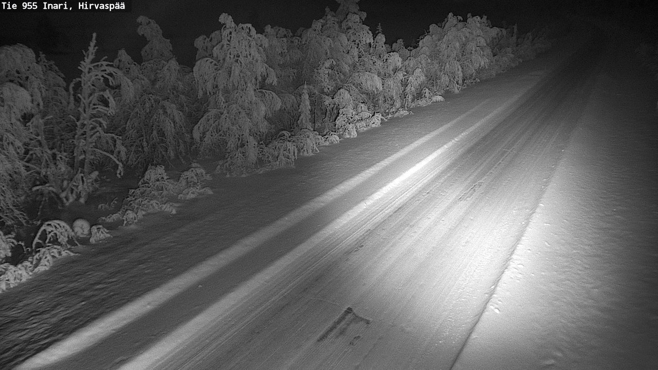 Kelikamerat Kuva Tie 955 Inari, Hirvaspää, Inari, Lappi