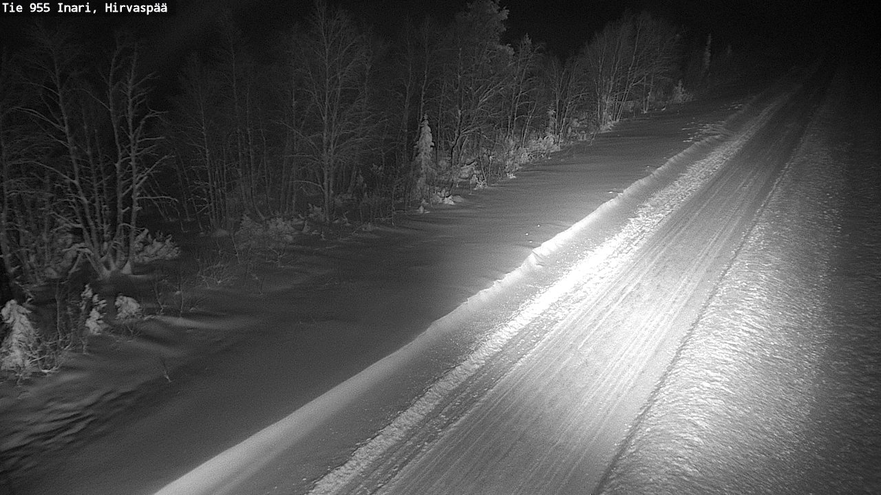 Weather Camera Image Road 955 Inari, Hirvaspää, Inari, Lappi